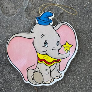 Disney Ornament, Vintage Disney, Dumbo Ornament, Wooden Ornament, Disney Christmas, Vintage Christmas, Christmas Decor