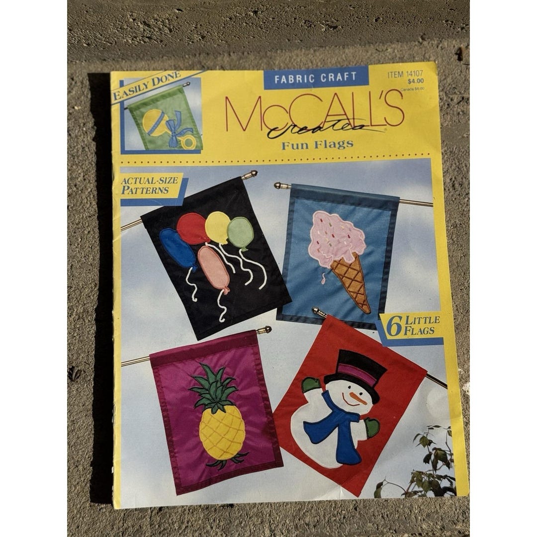 Vintage Mccall's Creates 14107 Fun Flags Sewing Craft Project Book (H ...
