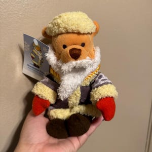 Vintage Winnie the Pooh Plushie, Grandfather Frost Plush, Vintage Disney Pooh