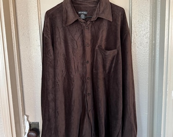 Chaqueta de pana VTG marrón chocolate NWT para mujer XL Otoño Invierno Terroso