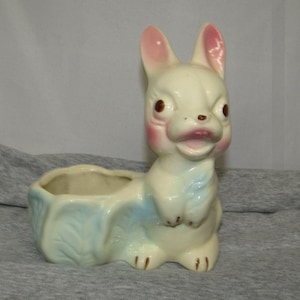 Vintage Bunny & Cabbage planter