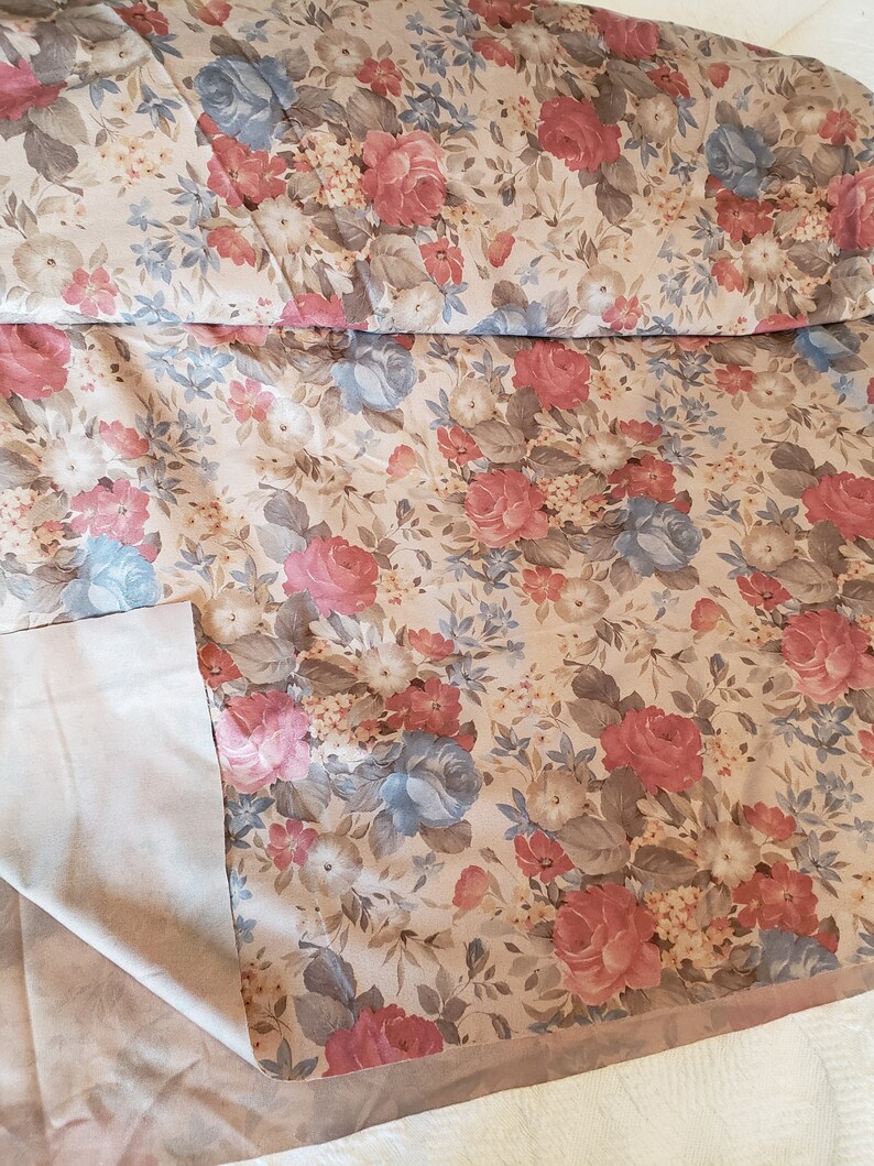 Fabric REMNANT for Sale Light Suede Like Flowered Fabric Etsy