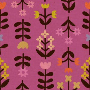 TELA di prato in fiori selvatici - Collezione di fiori preferiti per la Ruby Star Society - Venduto a mezzo metro