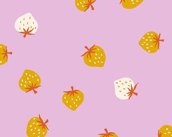 Strawberry Toss in Macaron from the Picture Book collection by Kimberly Kight for Ruby Star Society