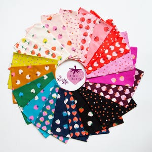Strawberry Fat Quarter Bundle (18&quot;x22&quot; cuts) by Kimberly Kight for Ruby Star Society