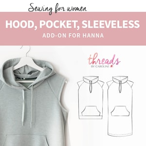 Hanna add on: hood, sleeveless, pocket
