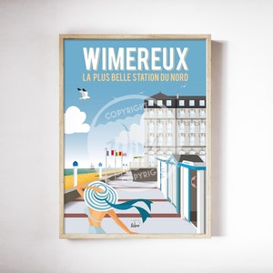 Affiche Wimereux - "Balade sur la Digue" 50x70cm