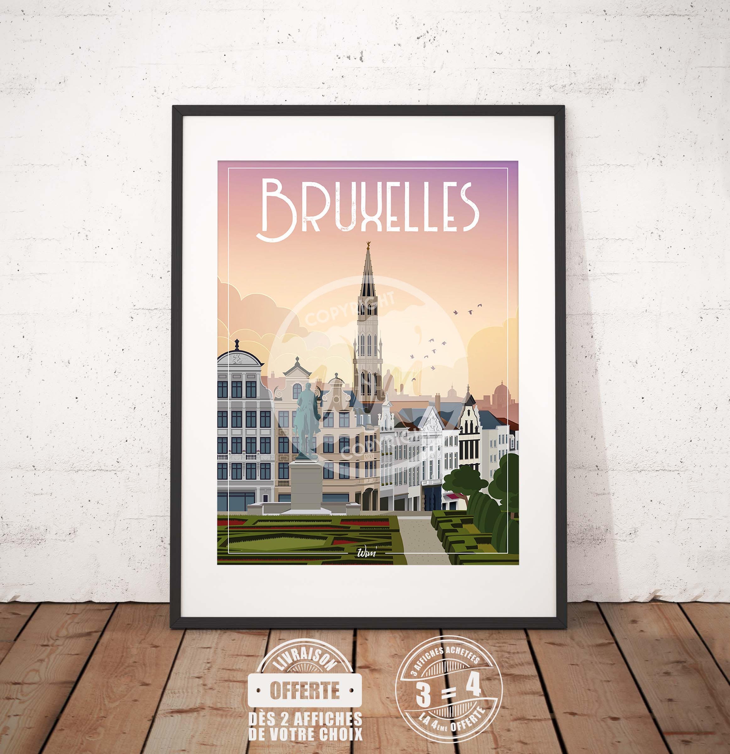 Bruxelles - L'affiche de Déco Murale