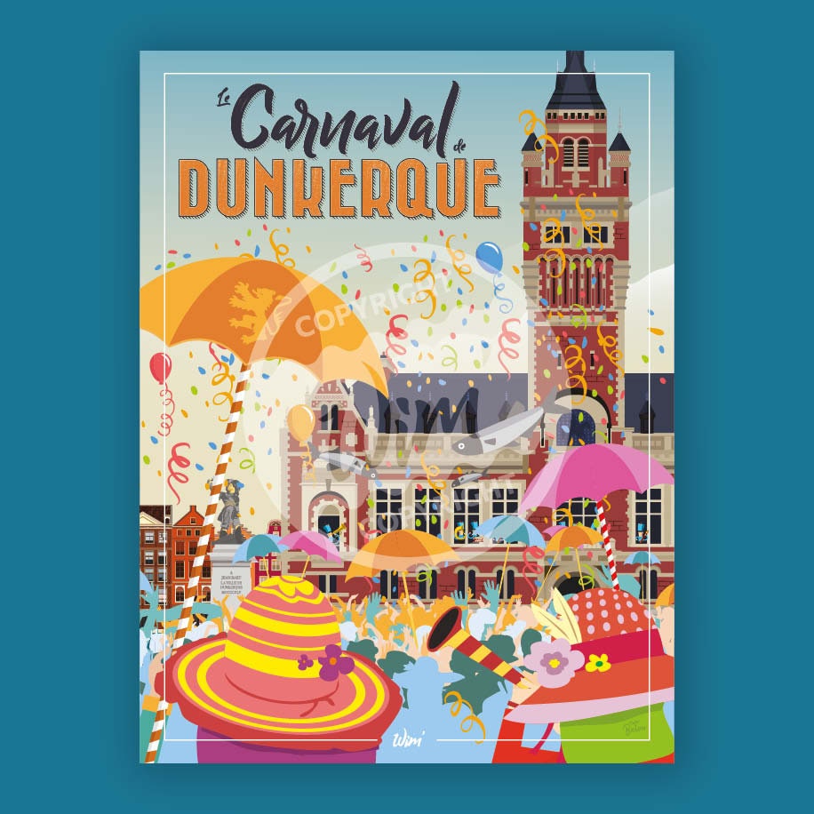 Affiche Dunkerque Carnaval 2008 – Original Neuve – Collection Déco