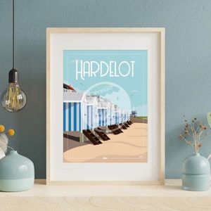 Póster Hardelot - "Hardelot-Plage"