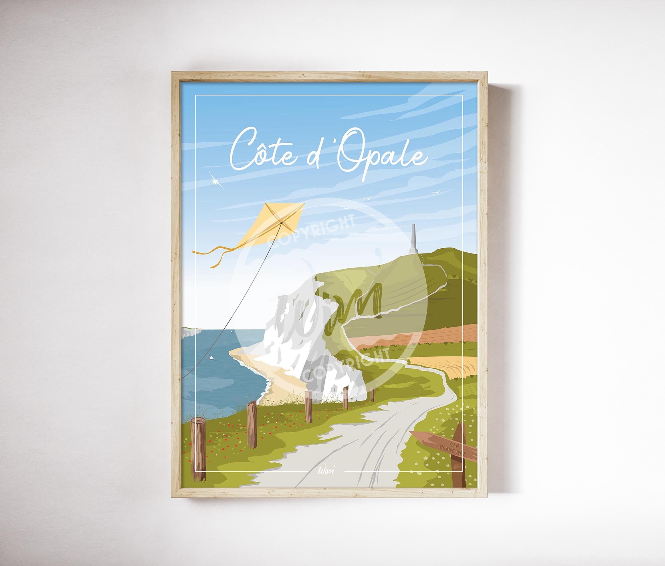 Côte d'opale - L'affiche de Déco Murale Balade sur La Côte