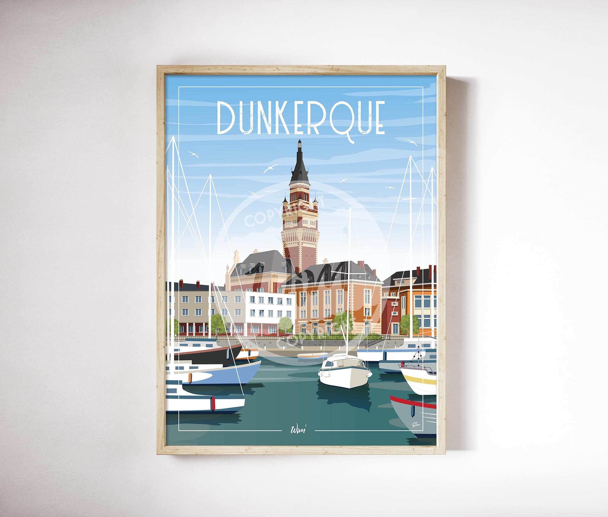 Dunkerque - L'affiche de Déco Murale