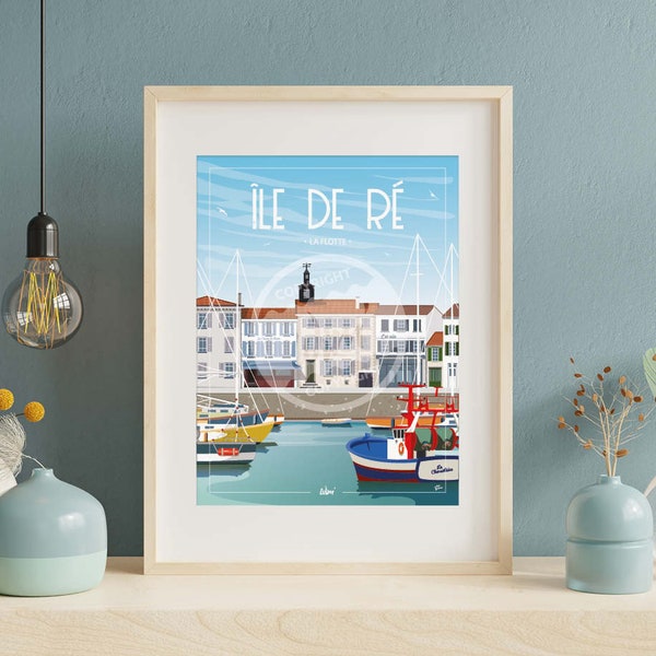 Affiche Ile-de-Ré - "La flotte"