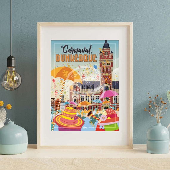 Affiche Dunkerque Carnaval 2008 – Original Neuve – Collection Déco