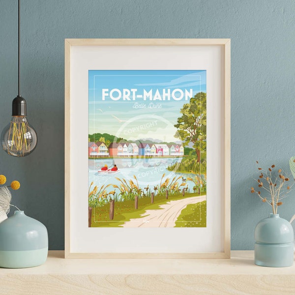 Poster Fort-Mahon-Plage "Belle Dune"