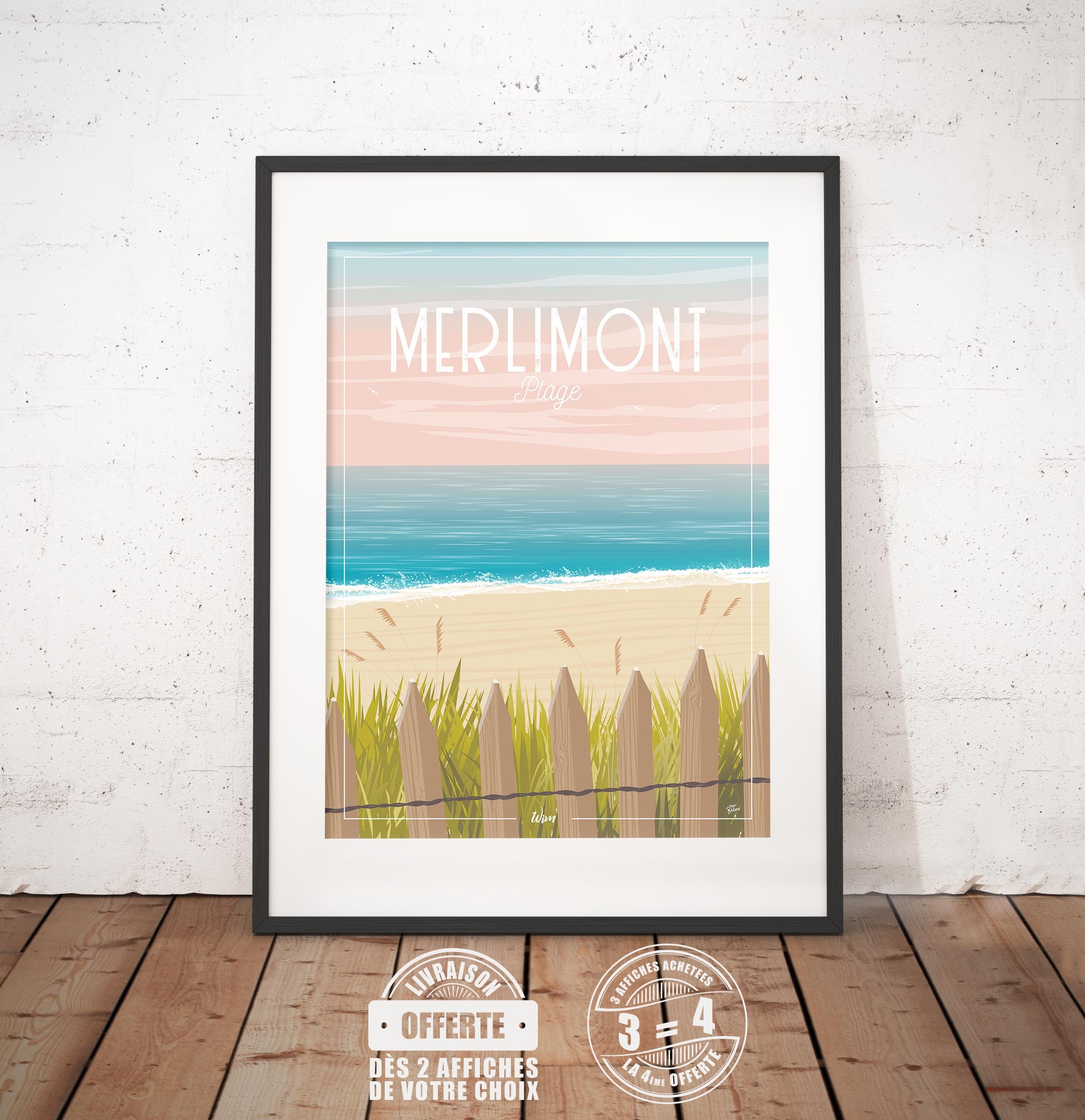 Merlimont - L'affiche de Déco Murale