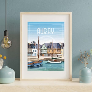 Cartel de Auray - "Puerto de Saint Goustan"