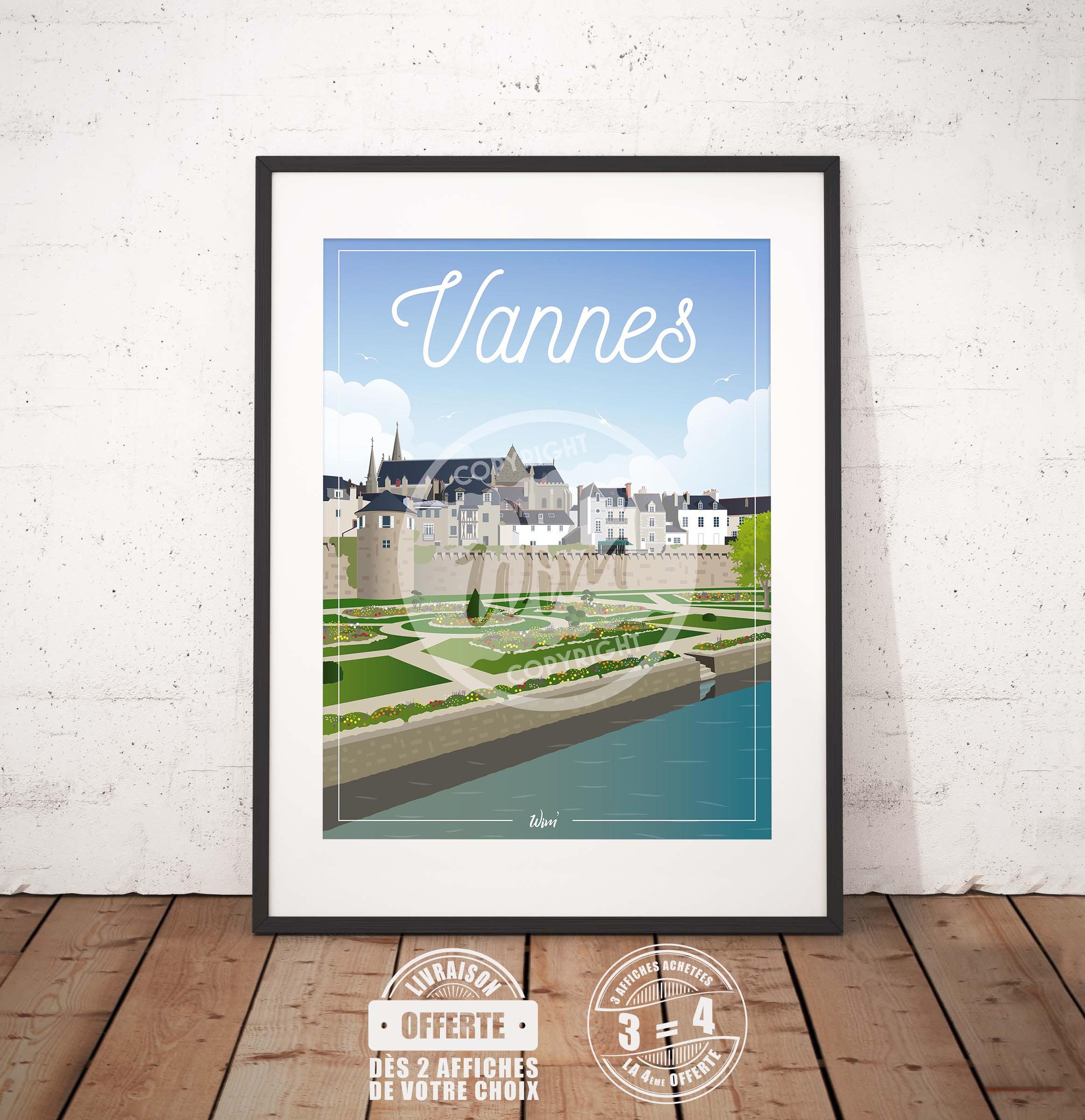 Vannes - L'affiche de Déco Murale Les Remparts Vannes