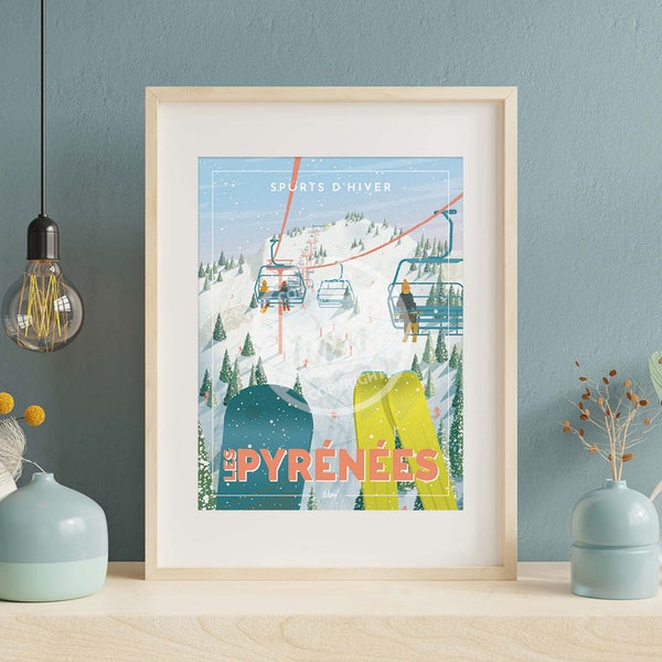 Affiche Montagnes - Les Pyrénées