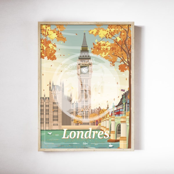 Affiche Londres 50x70cm