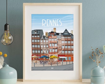 Affiche Rennes - "Détente à Rennes"