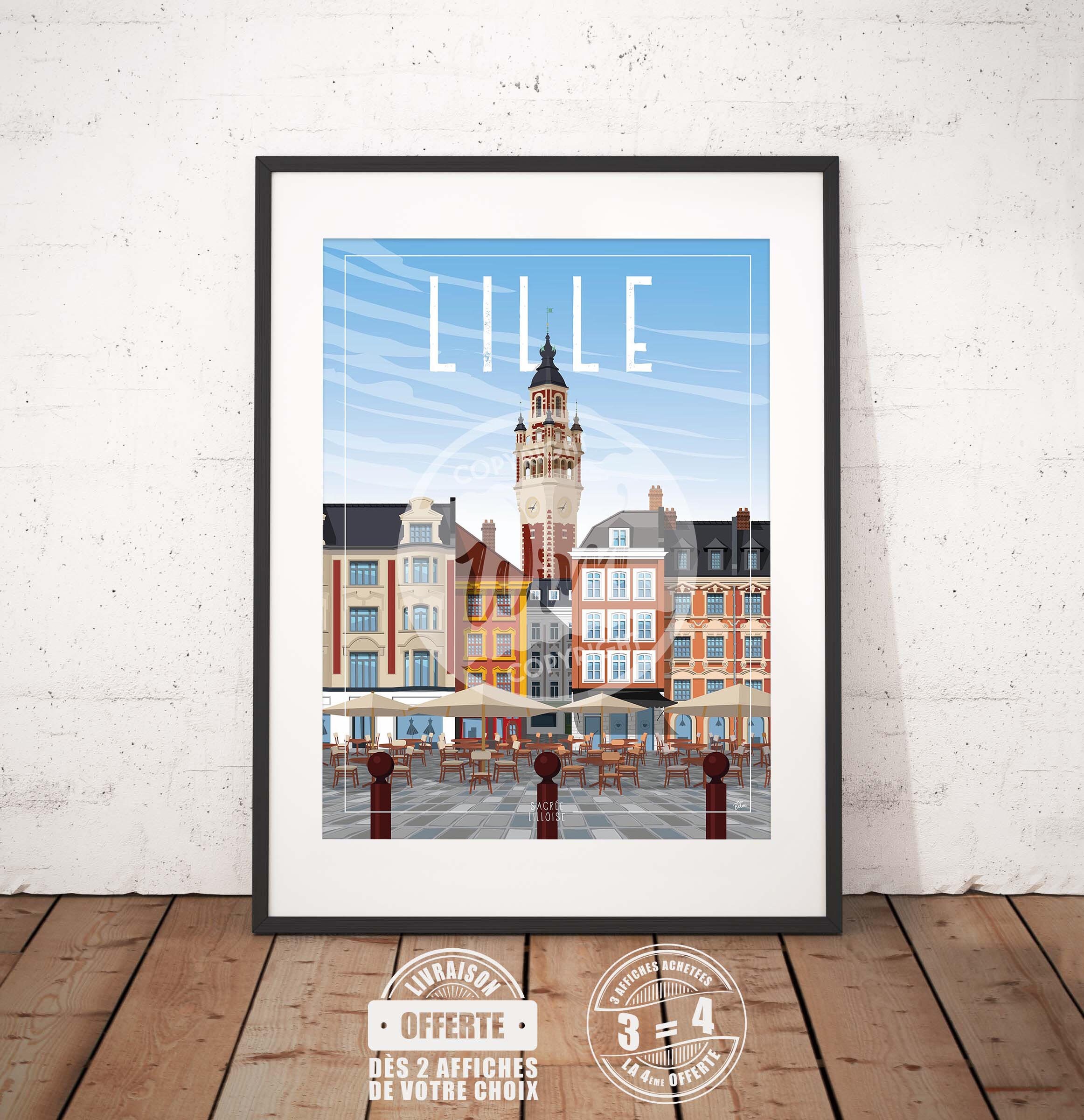 Lille - L'affiche de Déco Murale Détente sur La Grand'place