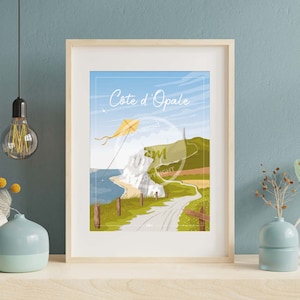 Poster Côte d'Opale - "Passeggiata sulla costa"