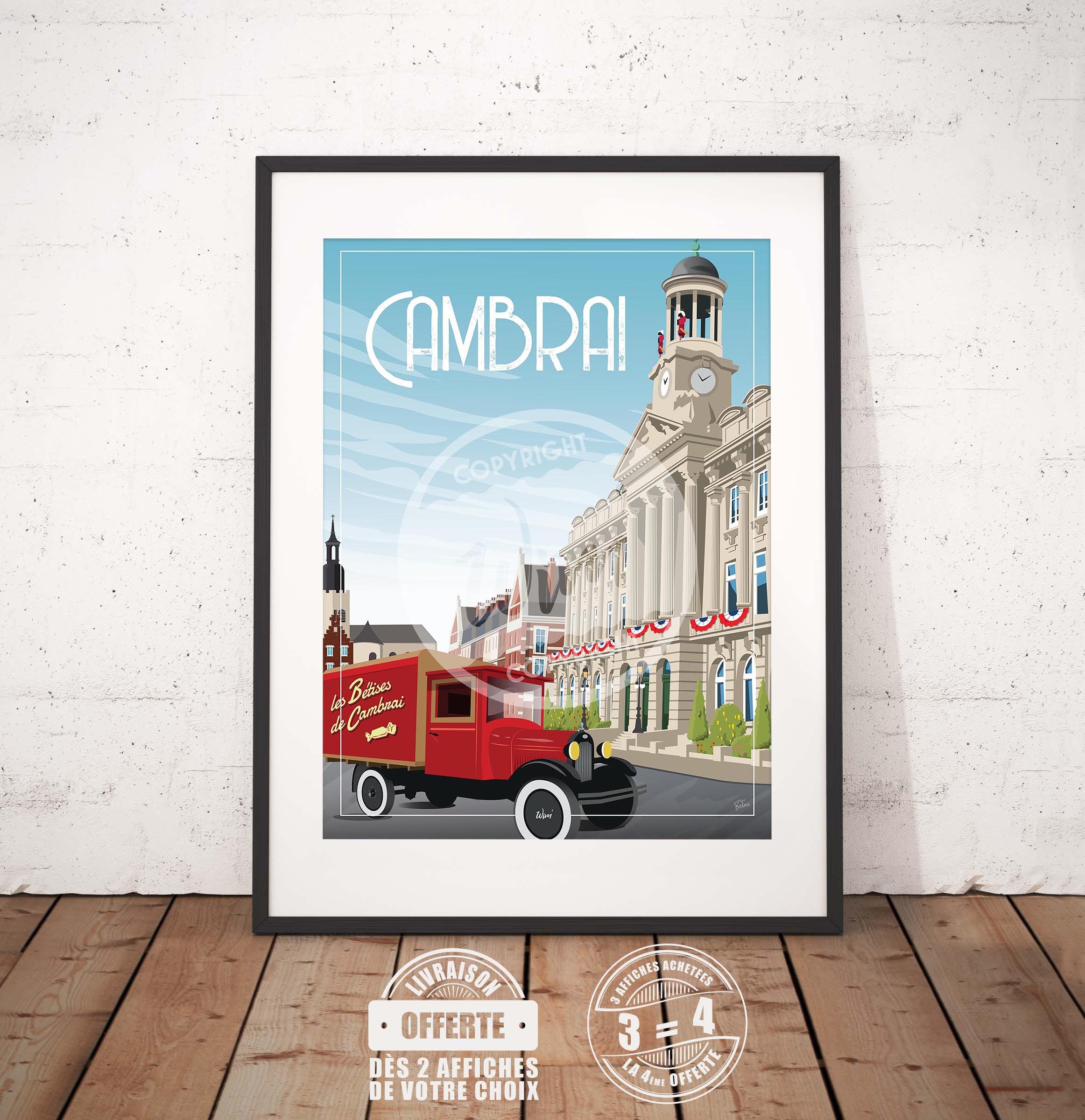 Cambrai - L'affiche de Déco Murale