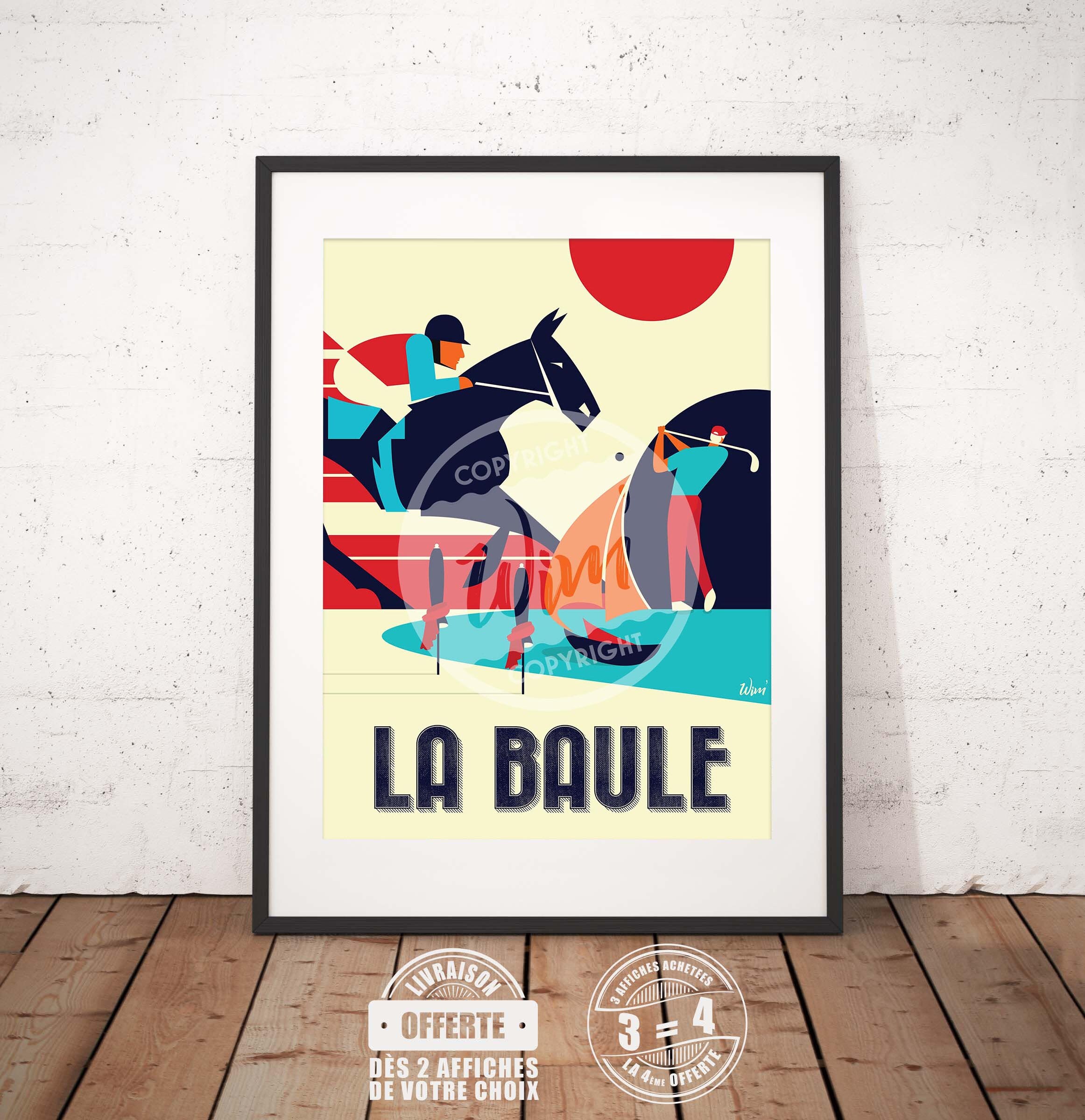 La Baule - L'affiche de Déco Murale