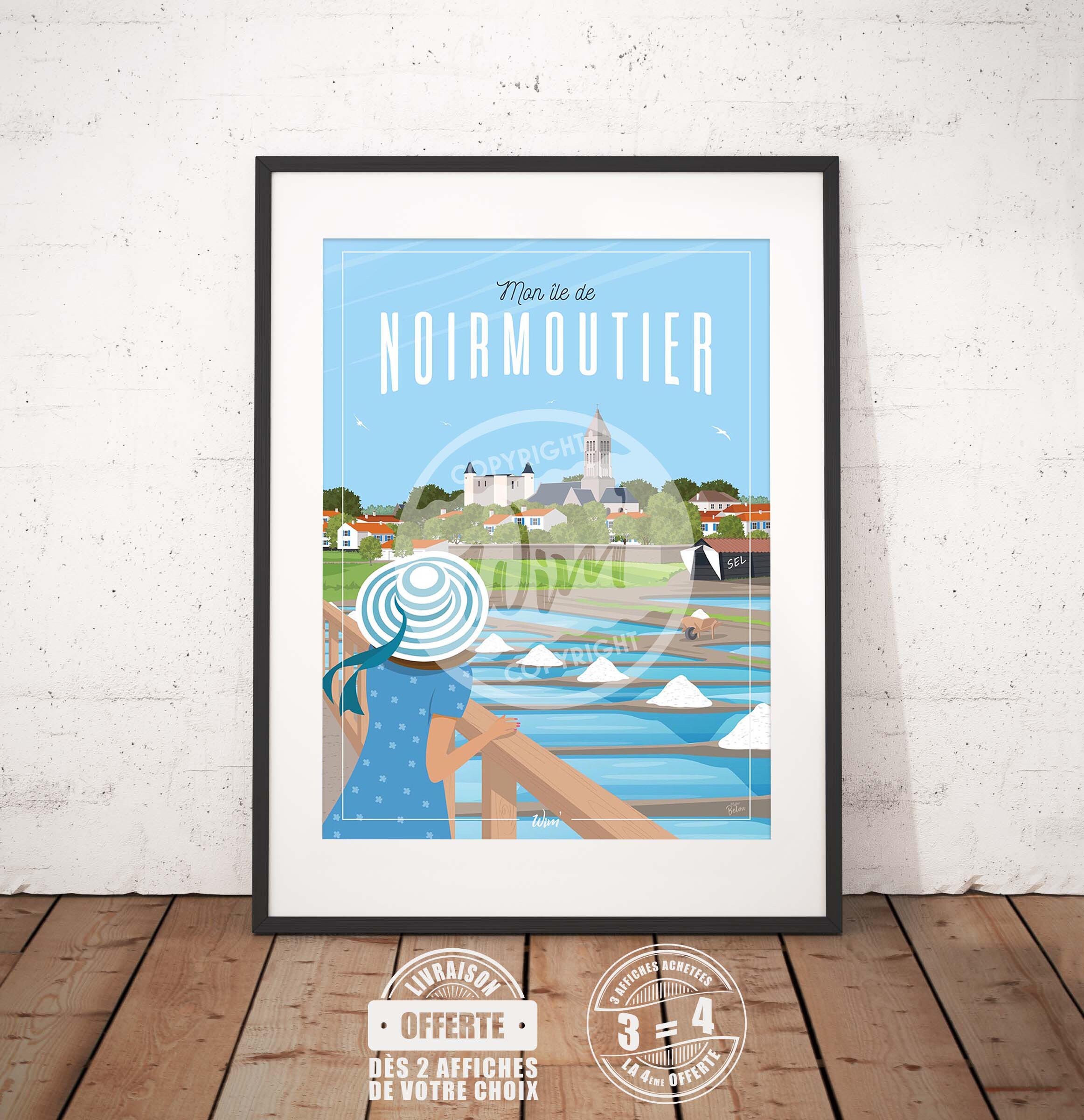 Noirmoutier - L'affiche de Déco Murale Mon Île Noirmoutier