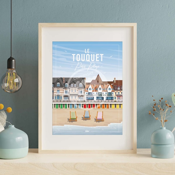 Affiche Le Touquet - "Plage"