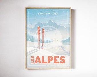 Affiche Montagnes - Les Alpes 50x70cm