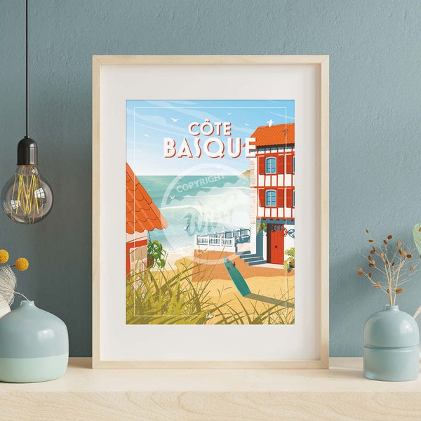 Affiche Côte Basque