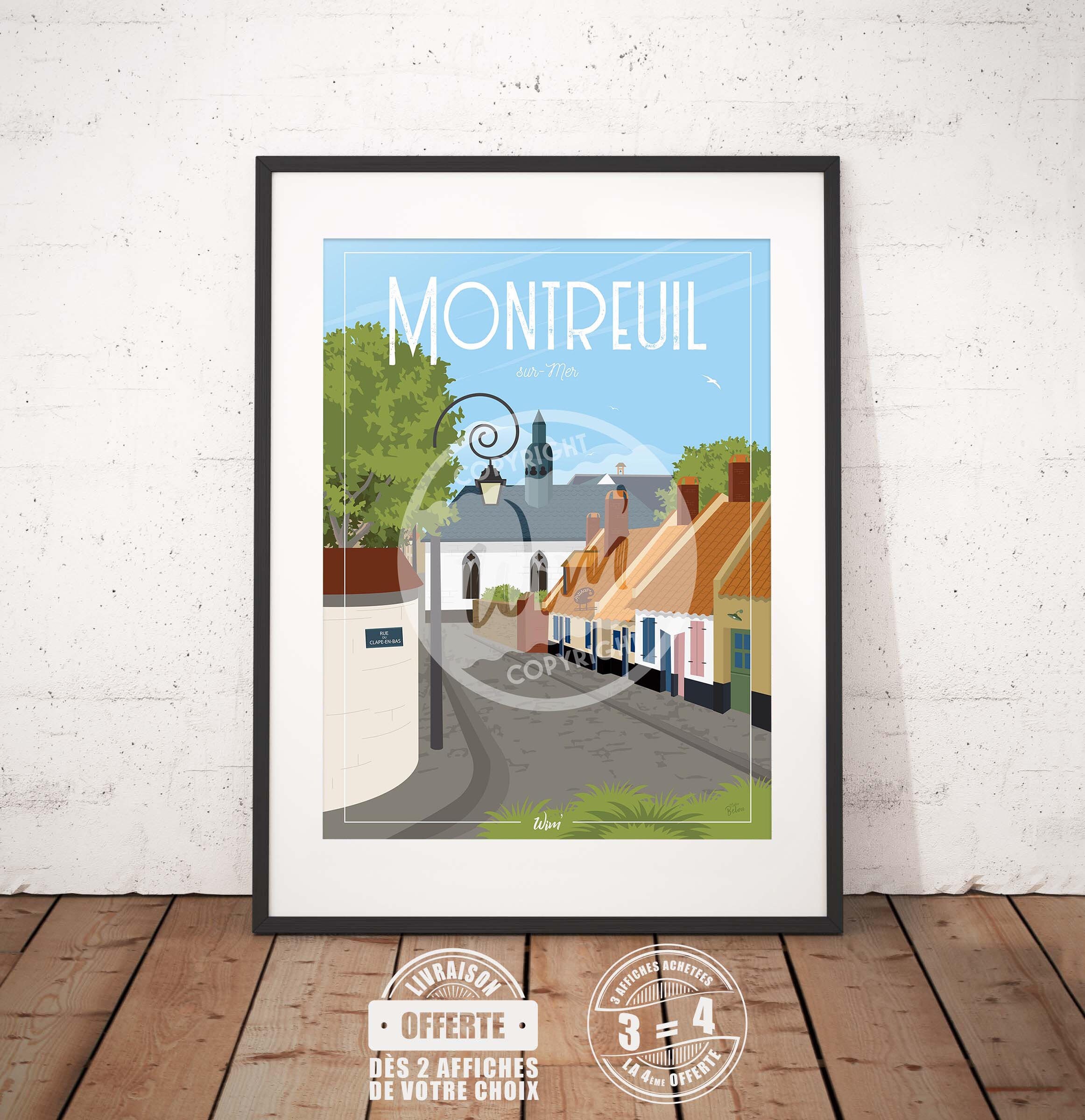 Montreuil-Sur-Mer - L'affiche de Déco Murale La Rue Du Clape en Bas