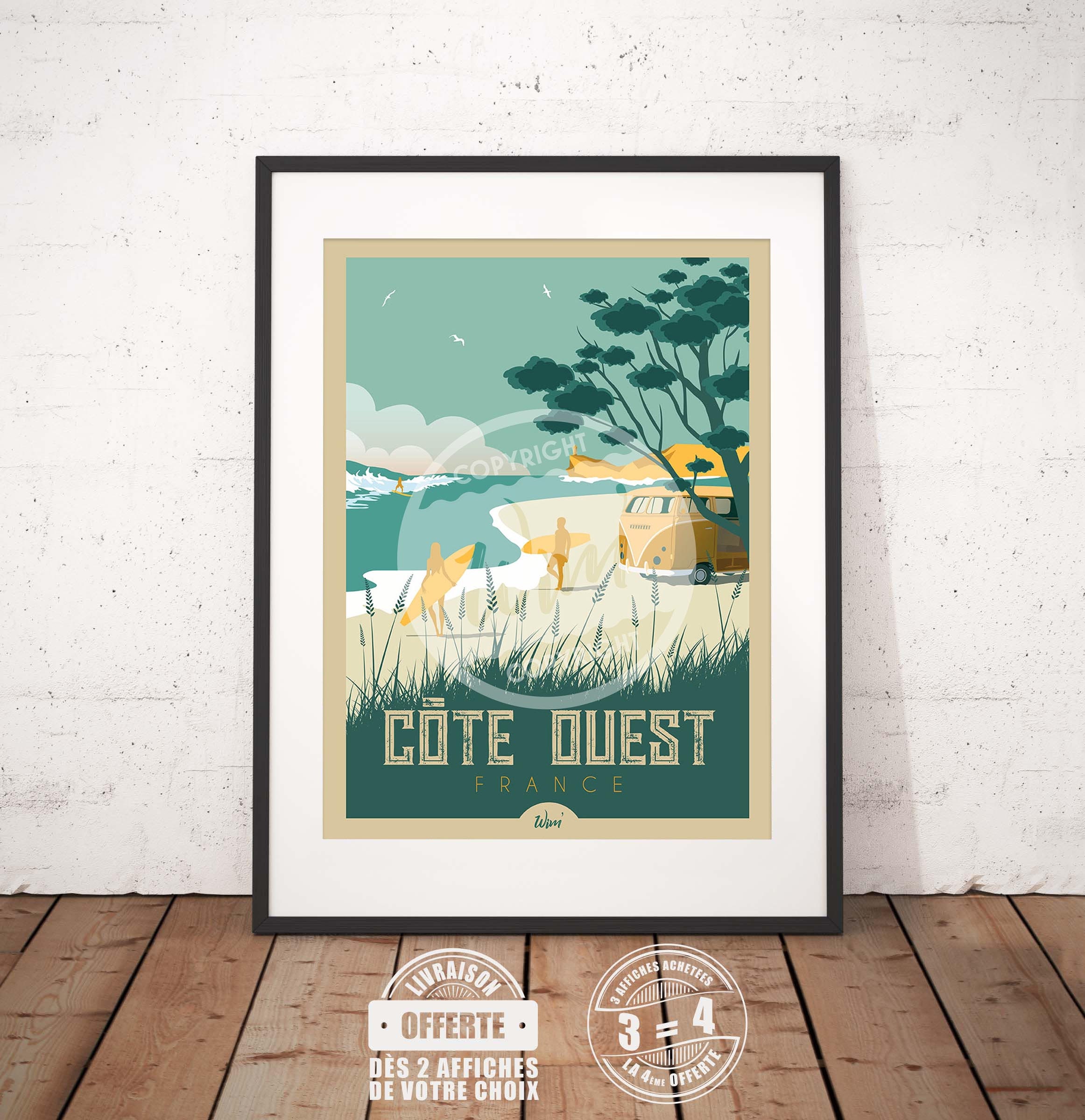 Côte Ouest - L'affiche de Déco Murale