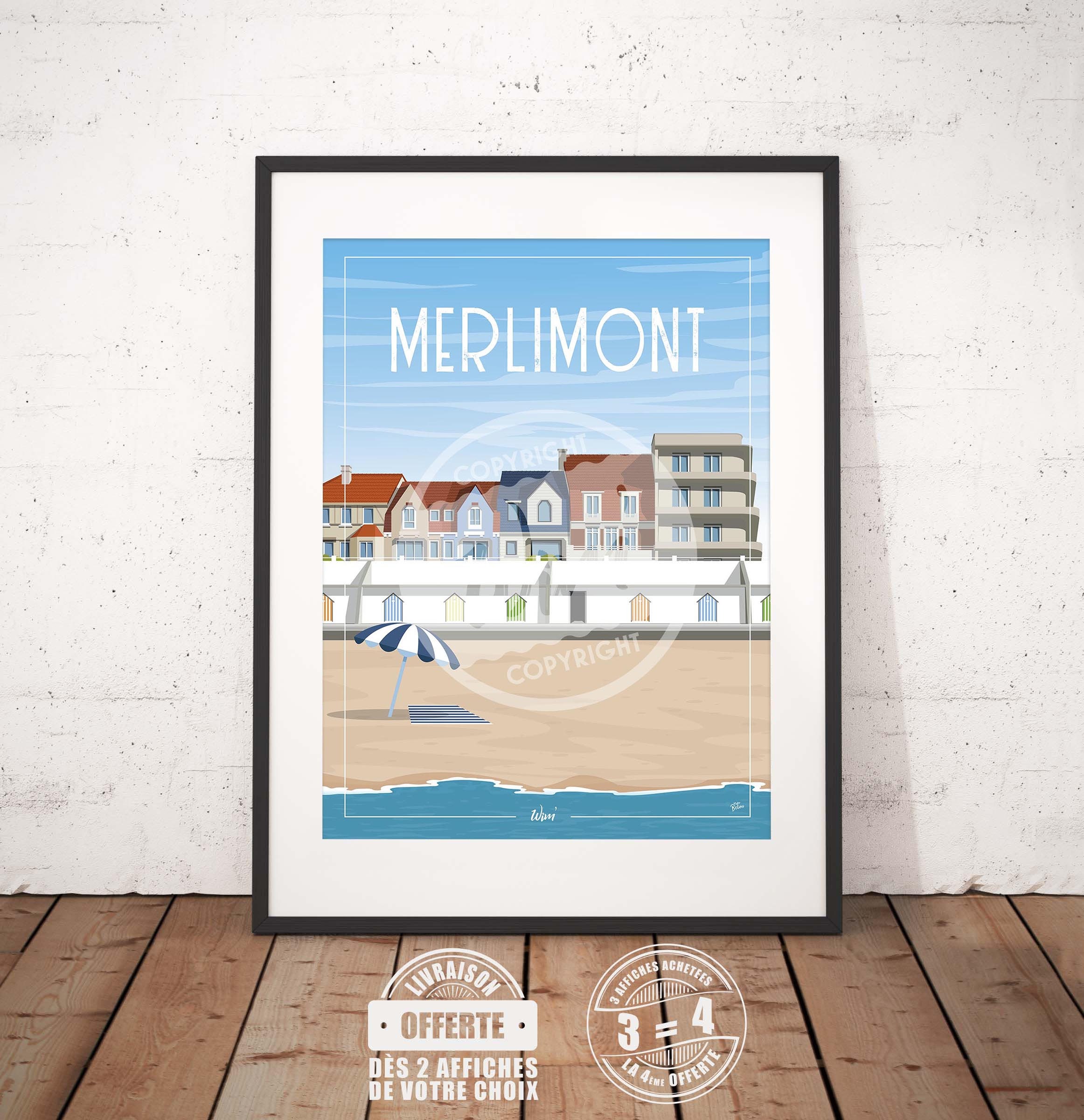 Merlimont - Plage L'affiche de Déco Murale