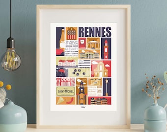 Poster Rennes - "Rennes my city"