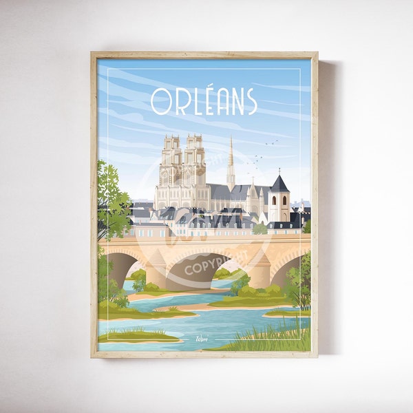 Affiche Orléans 50x70cm