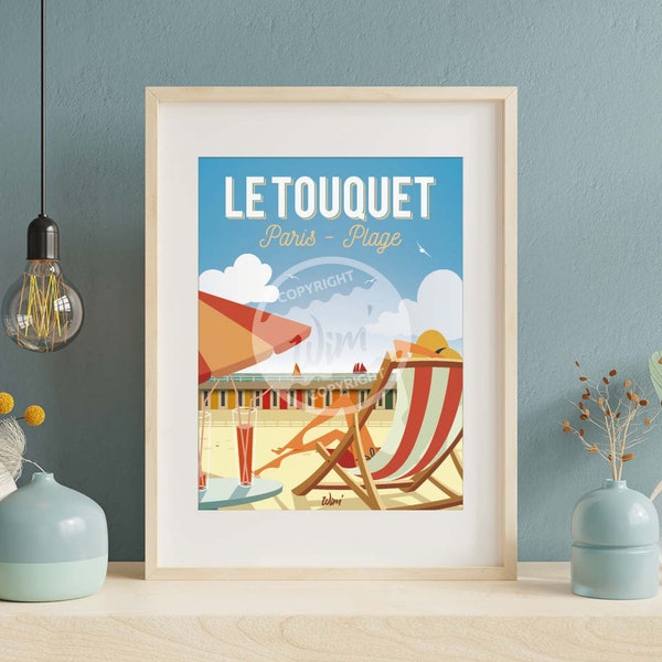 Affiche Le Touquet - "Détente au Touquet"