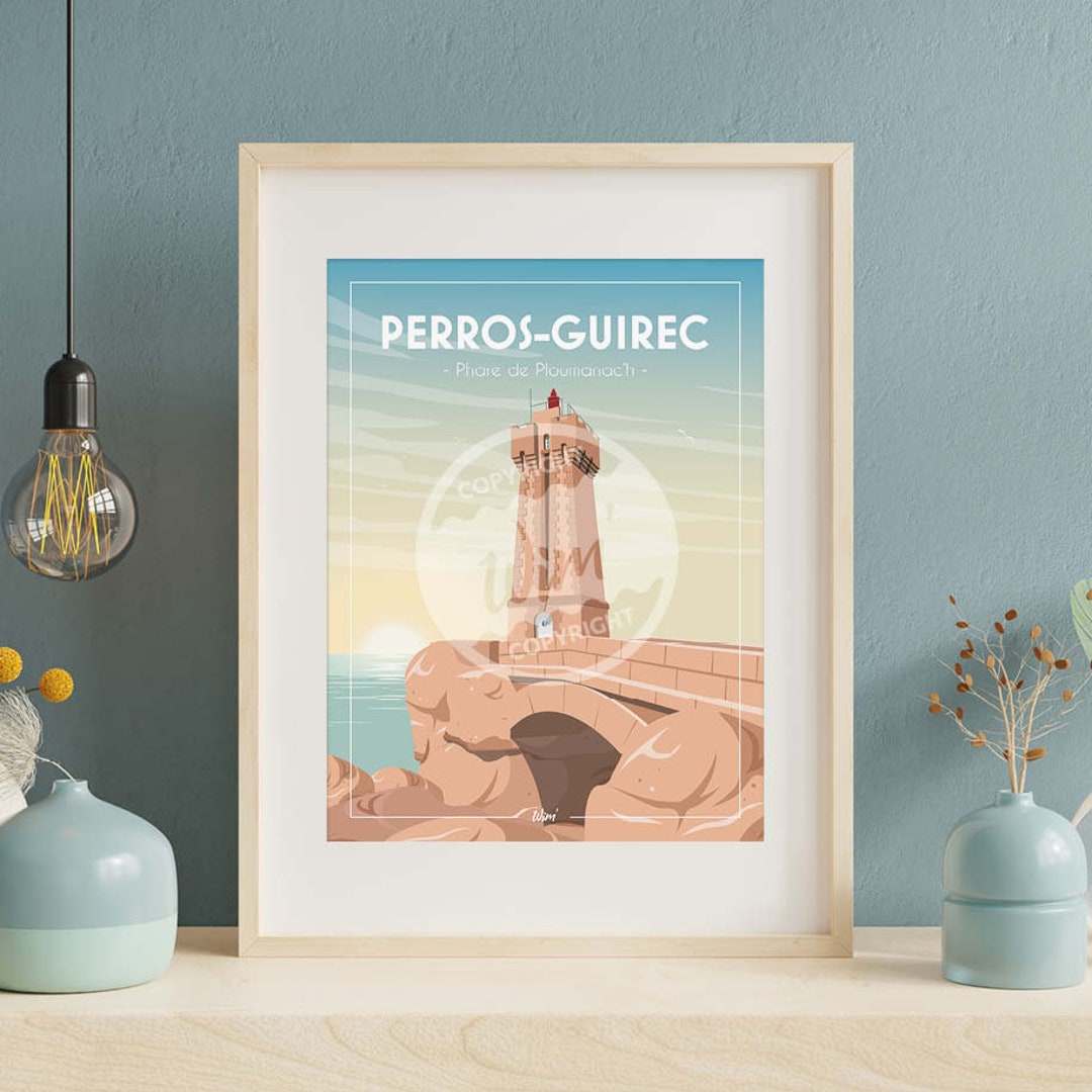 Affiche PerrosGuirec Etsy France