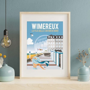Poster Wimereux - "Passeggiata sulla Digue"