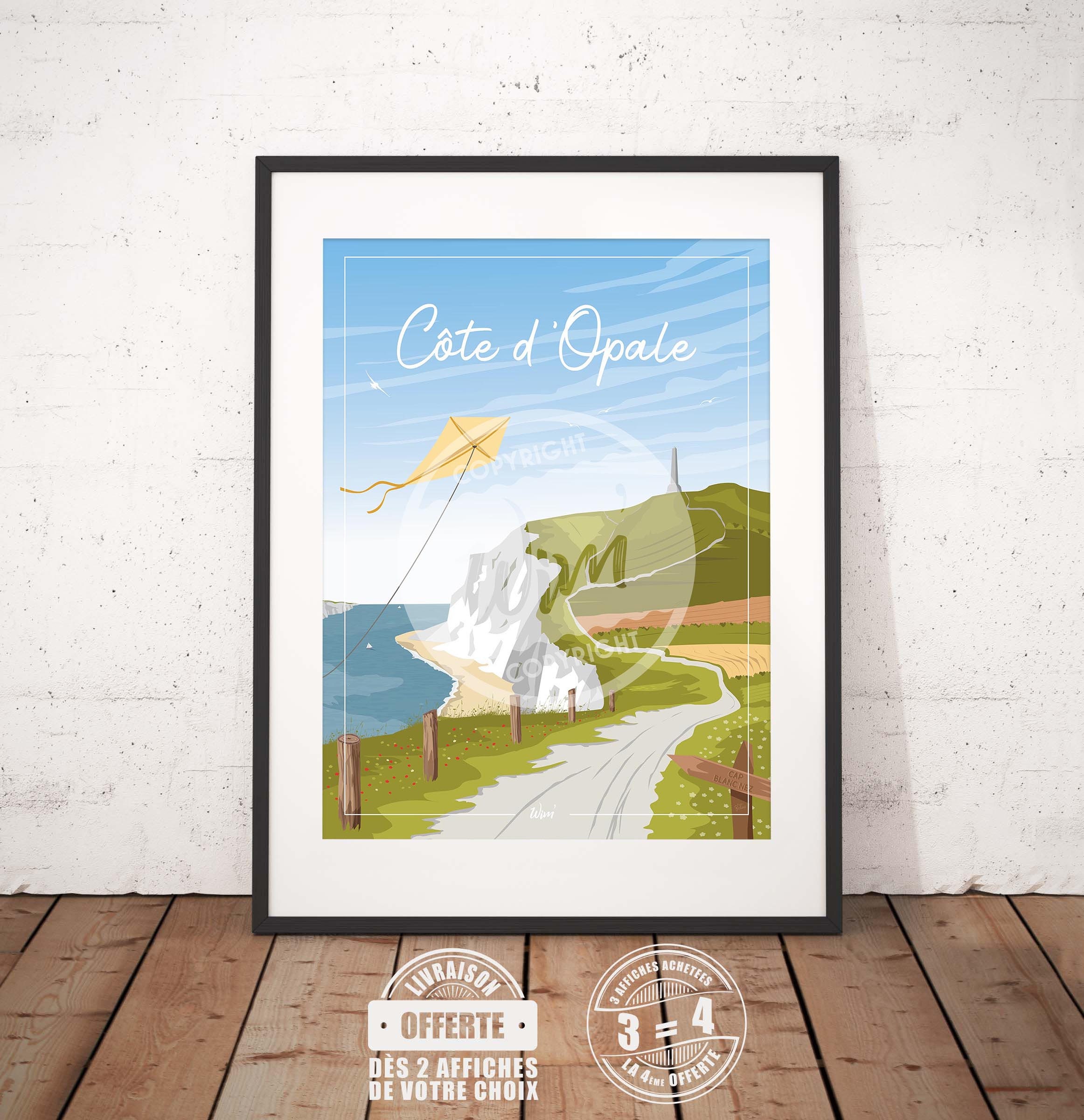 Côte d'opale - L'affiche de Déco Murale Balade sur La Côte