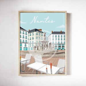 Pôster Nantes - "Place Royale" 50x70cm