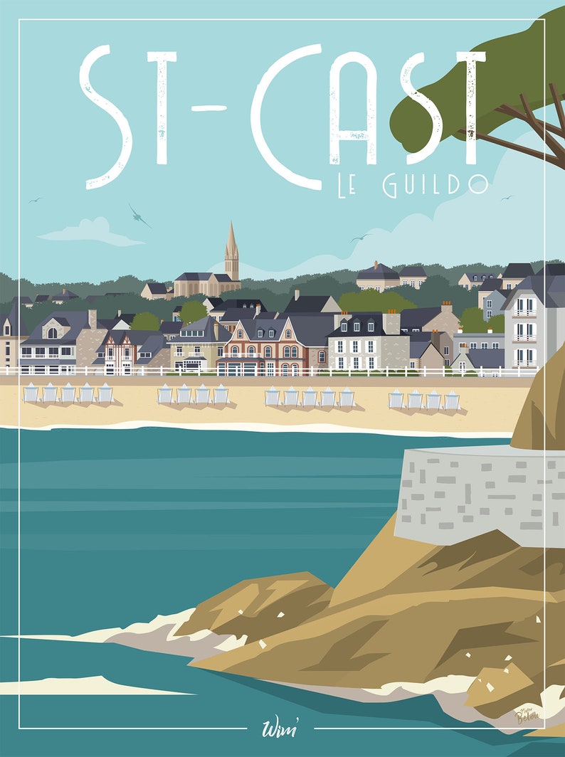 SaintCastleGuildo L'affiche de déco murale Etsy