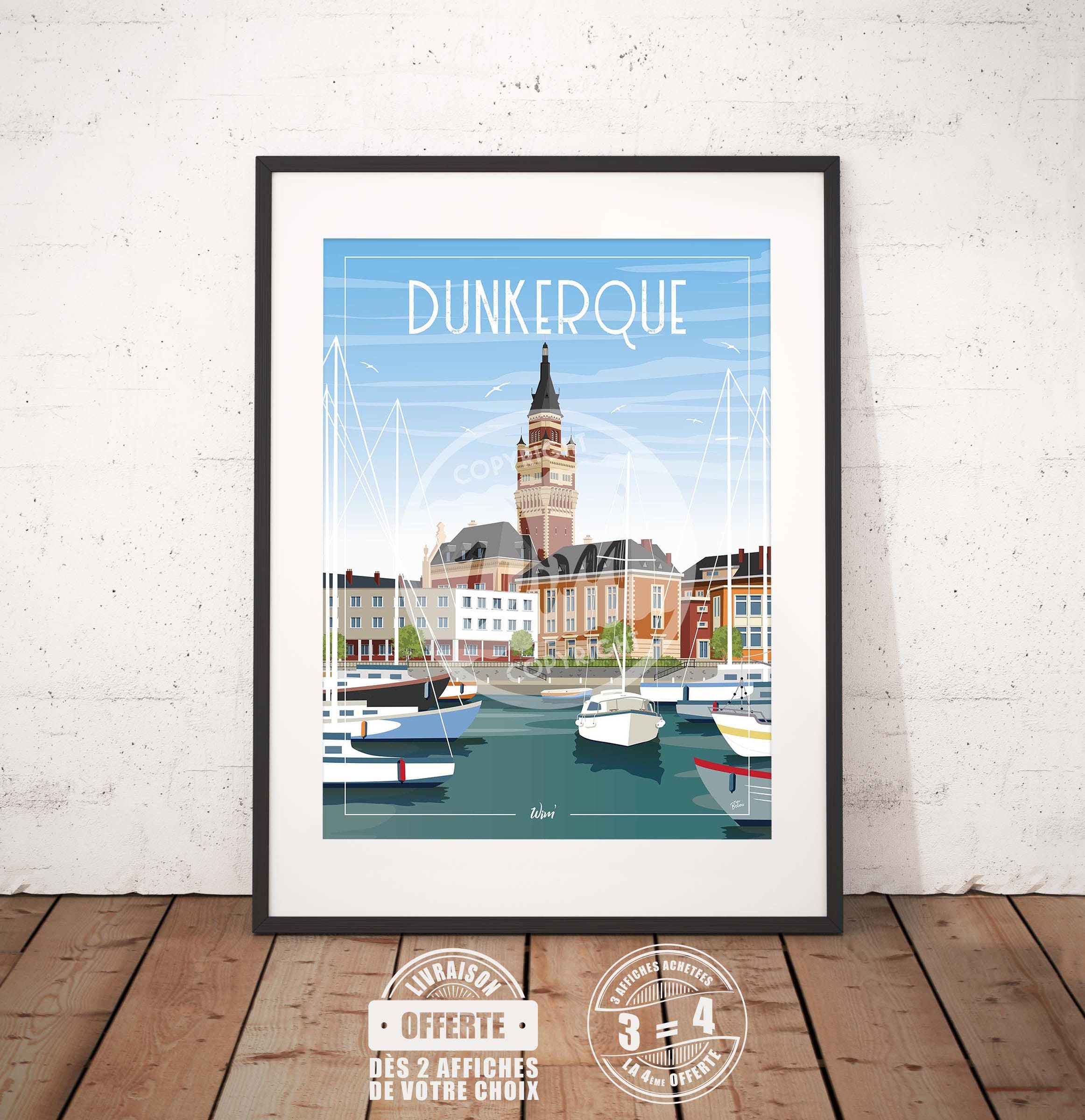 Dunkerque - L'affiche de Déco Murale