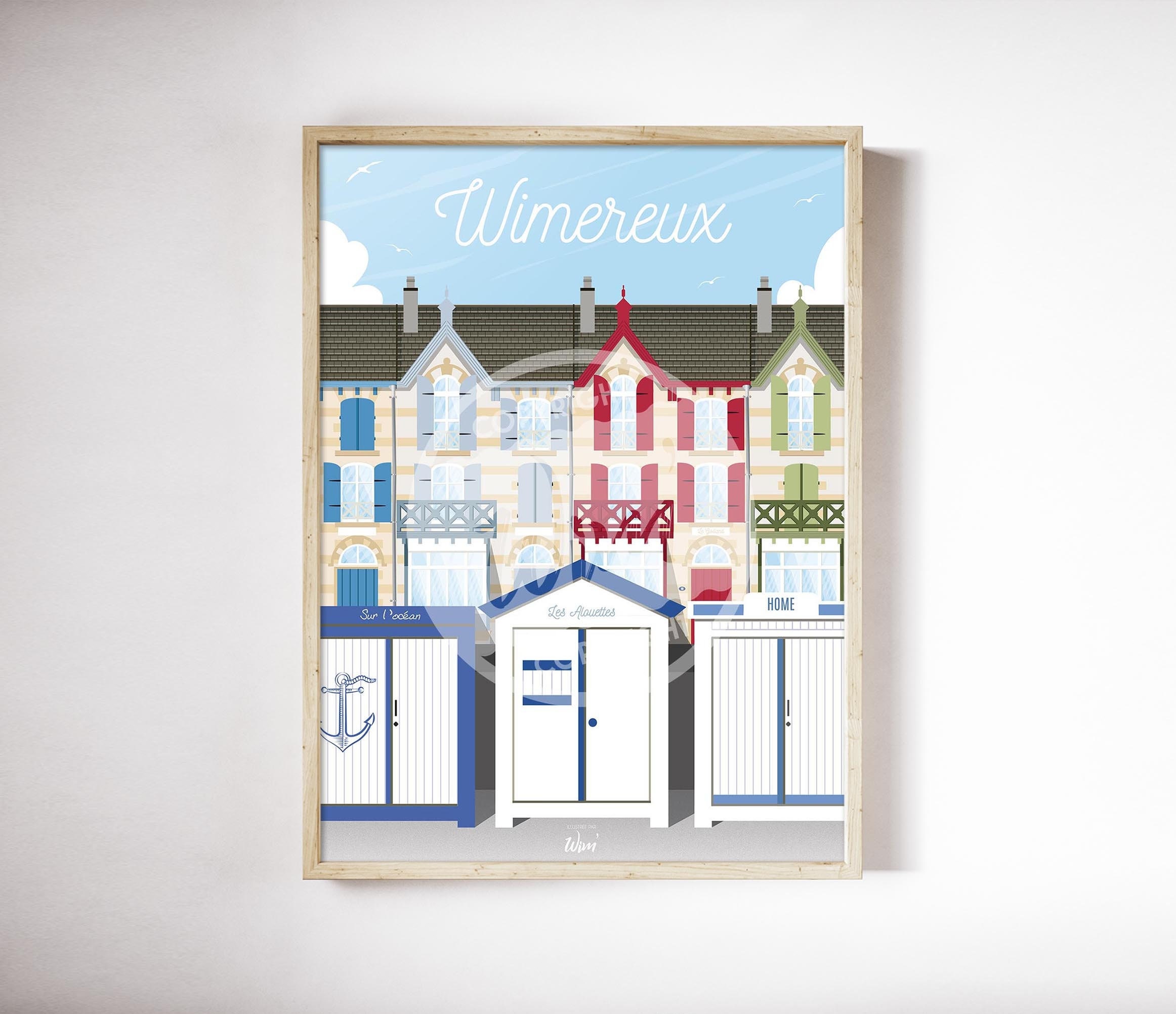 Wimereux - L'affiche de Déco Murale Les Wimereusiennes
