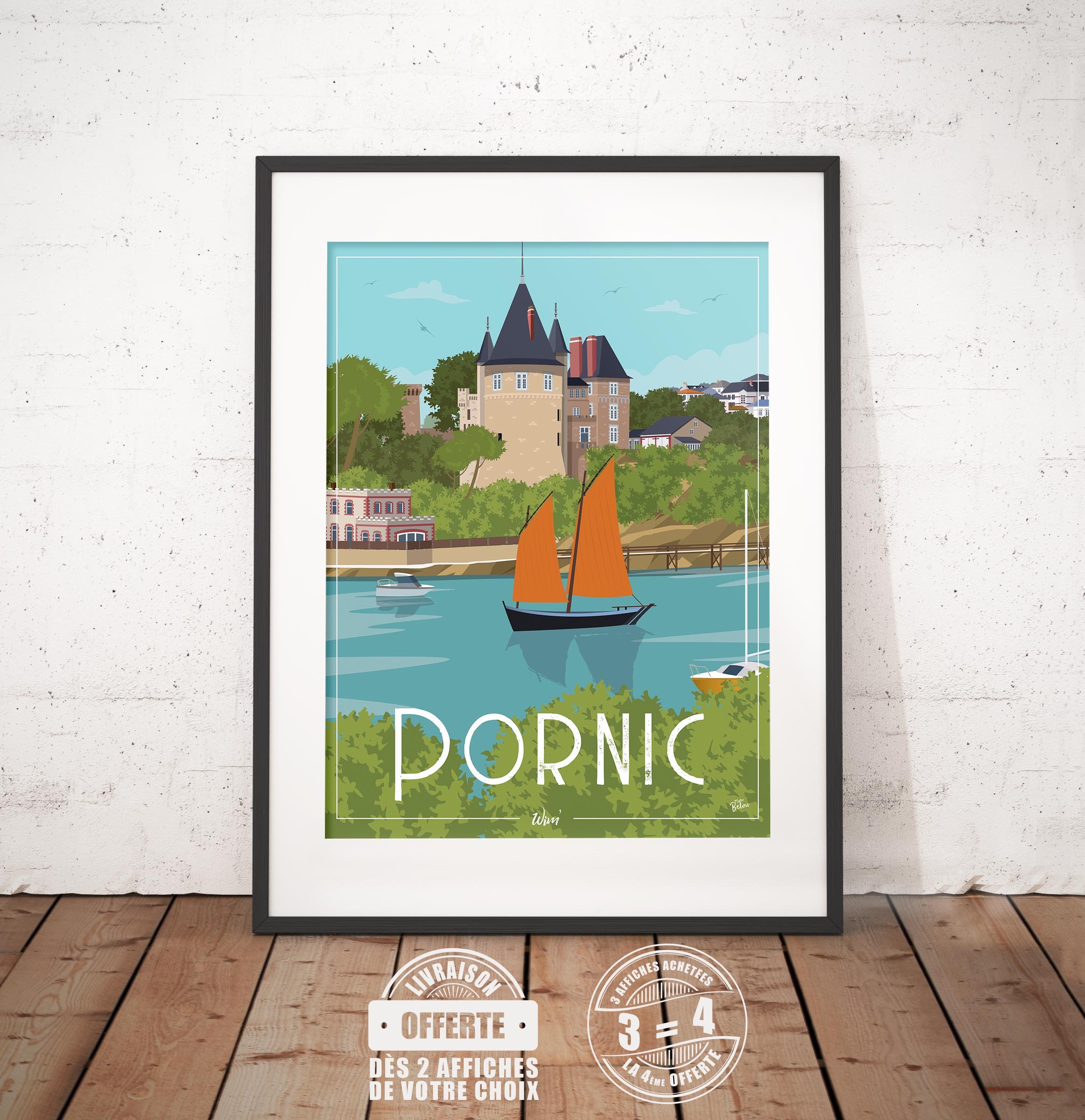 Pornic - L'affiche de Déco Murale