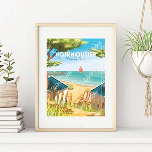 Cartel de Noirmoutier - "Playa de las señoras"