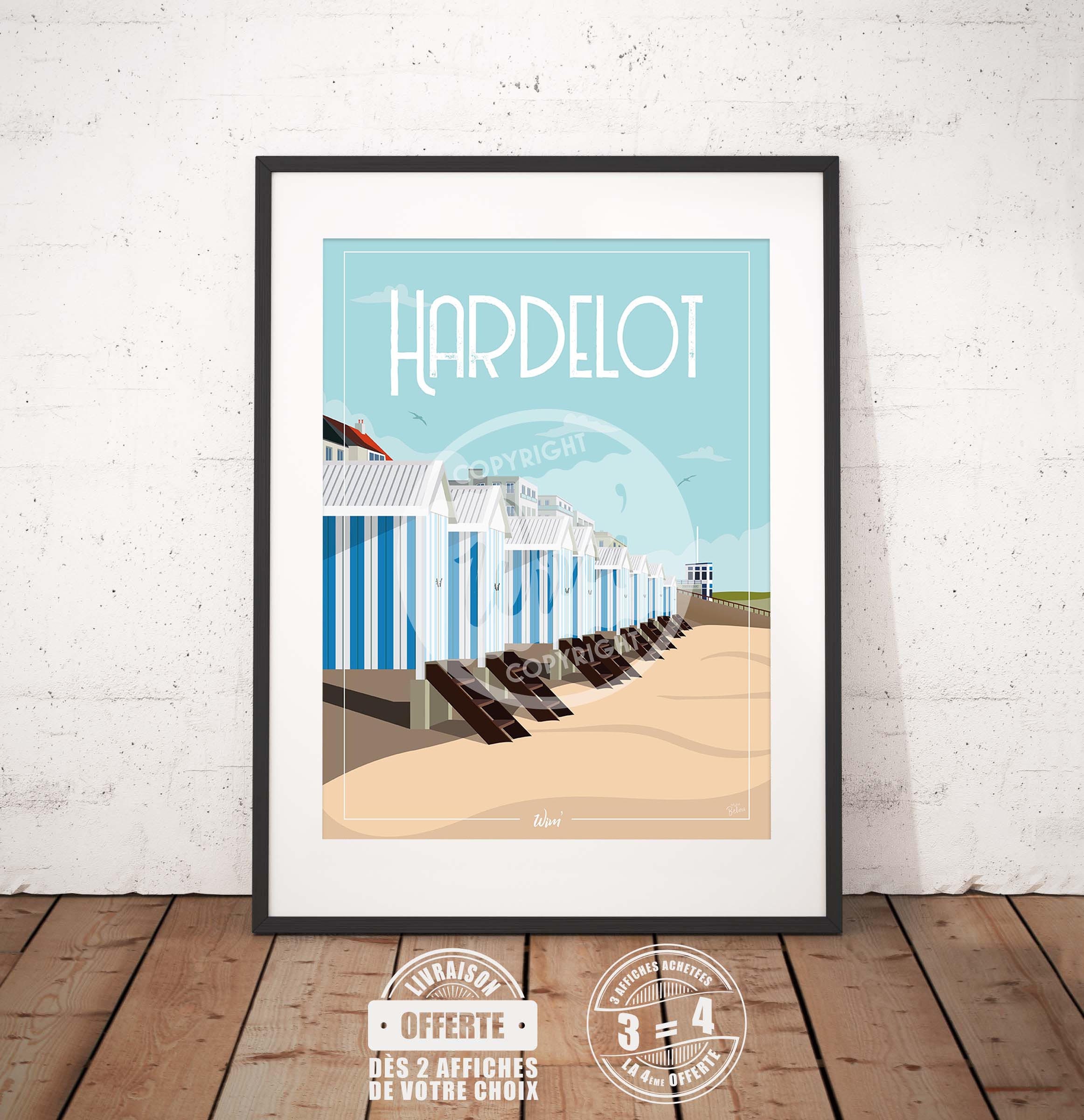 Hardelot - L'affiche de Déco Murale Hardelot-Plage