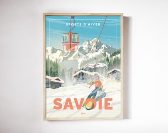 Affiche Montagnes - La Savoie 50x70cm